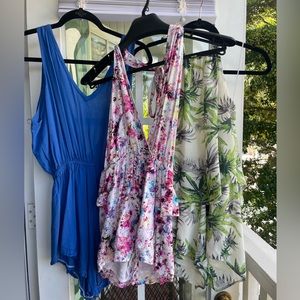 Summer low back rompers